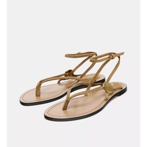 Zara cow leather la Elegant Tan Sandals